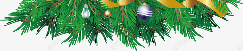 手绘立体精美圣诞树矢量图ai免抠素材_新图网 https://ixintu.com 写实 手绘 立体 精美的圣诞树 装饰圣诞树 金色彩带 矢量图