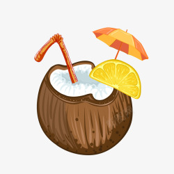 椰子果汁素材
