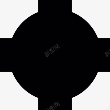 黑十字盾图标图标