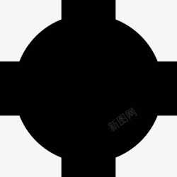 黑十字黑十字盾图标高清图片