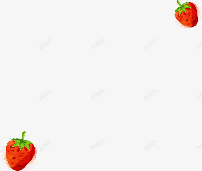 手绘红色草莓插画png免抠素材_新图网 https://ixintu.com 插画 红色 草莓