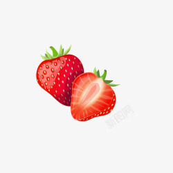 半个草莓草莓矢量图高清图片