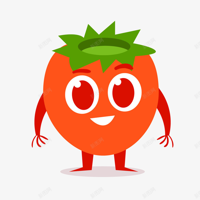 红色西红柿瓜果蔬菜png免抠素材_新图网 https://ixintu.com 可爱表情 瓜果蔬菜 红色西红柿 背景装饰