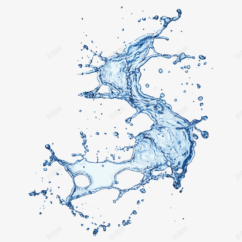 喷溅水花矢量图ai免抠素材_新图网 https://ixintu.com 水 水浪 水珠 水花 矢量图
