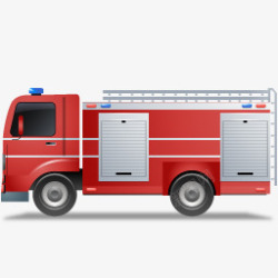 救火车救火车左红色的Transpor图标高清图片