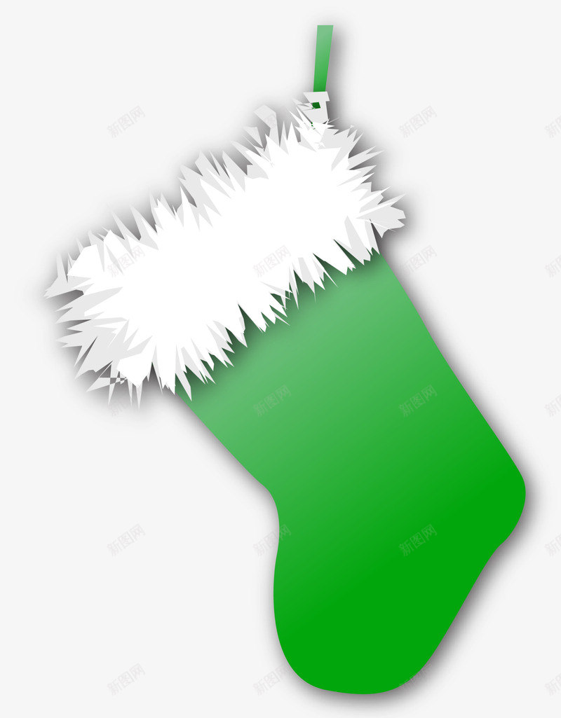 圣诞节绿色圣诞袜png免抠素材_新图网 https://ixintu.com 冬季袜子 圣诞节袜子 圣诞袜挂饰 纯色圣诞袜 绿色圣诞袜 绿色袜子