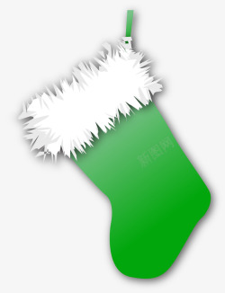 圣诞节绿色圣诞袜素材