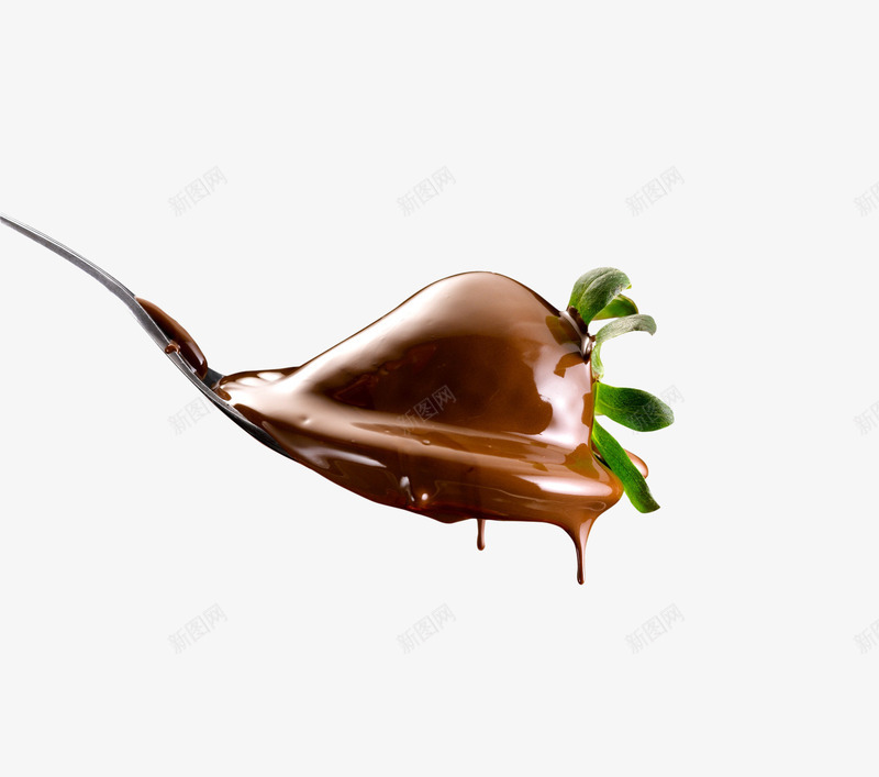 一颗巧克力浆包裹草莓png免抠素材_新图网 https://ixintu.com 勺子 巧克力 巧克力浆 水果 甜品 甜食 草莓 融化 零食 食品
