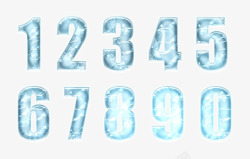 冰雪数字创意结冰状数字高清图片