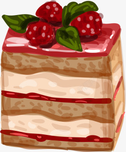 草莓蛋糕甜点素材