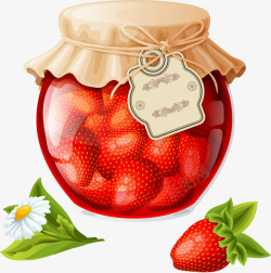 红色草莓酱素材