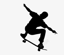 玩滑板车的人素材