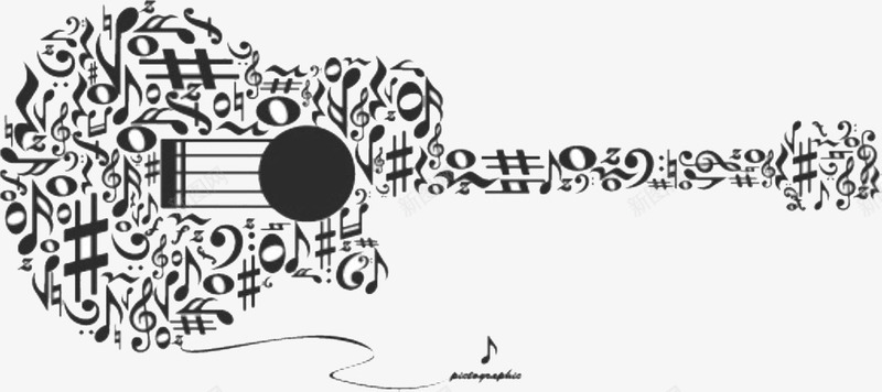 音符乐器png免抠素材_新图网 https://ixintu.com 乐器 创意设计 装饰 音符 黑色