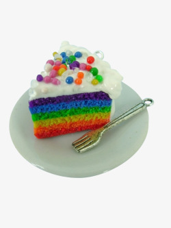 彩虹蛋糕钥匙扣素材