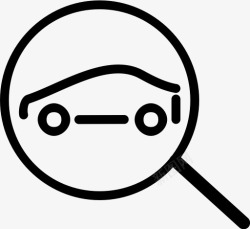 searchicons汽车用品汽车放大镜搜索车辆se图标高清图片