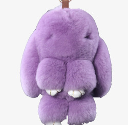 挂饰兔紫色垂耳兔公仔高清图片
