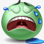 哭的脸表情符号GreenEmotiocnsIcons图标png_新图网 https://ixintu.com crying emoticon face 哭 的脸 表情符号