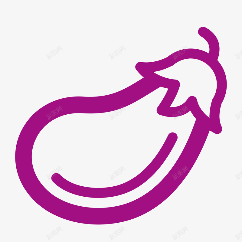 茄子图标png_新图网 https://ixintu.com 姓名ICON 手机餐饮icon 紫色的 茄子 蔬菜