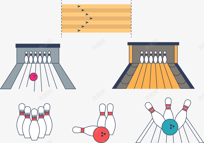 保龄球馆保龄球png免抠素材_新图网 https://ixintu.com 休闲 保龄球 保龄球馆