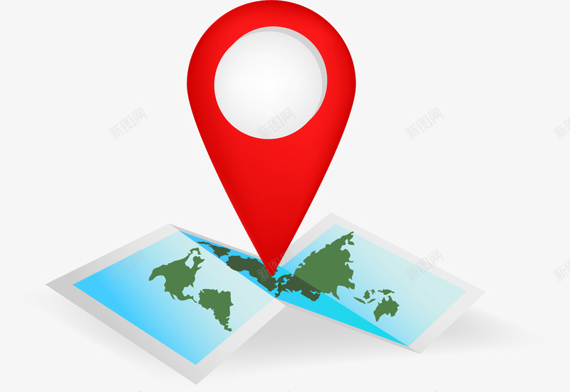 手绘地图png免抠素材_新图网 https://ixintu.com 地图 坐标 定位 导航 手绘 折纸地图 装饰