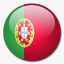 葡萄牙国旗国圆形世界旗图标图标