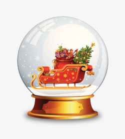圣诞节水晶球水晶球圣诞节高清图片
