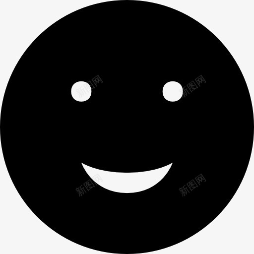 微笑的表情黑脸象征图标png_新图网 https://ixintu.com 咧着嘴笑 山楂填 微笑 微笑着 接口 脸 脸上表情 表情 黑色