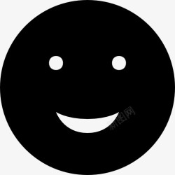 黑脸微笑的表情黑脸象征图标高清图片
