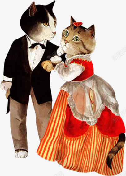 小猫动物png免抠素材_新图网 https://ixintu.com 动物 卡通 卡通猫咪 可爱 宠物 小猫 猫咪 猫猫 猫结婚