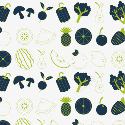 食品海报背景创意手绘水果装饰背景矢量图高清图片