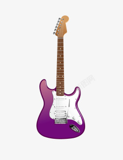 紫色电吉他矢量图素材