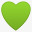 绿色的心形符号icon图标图标