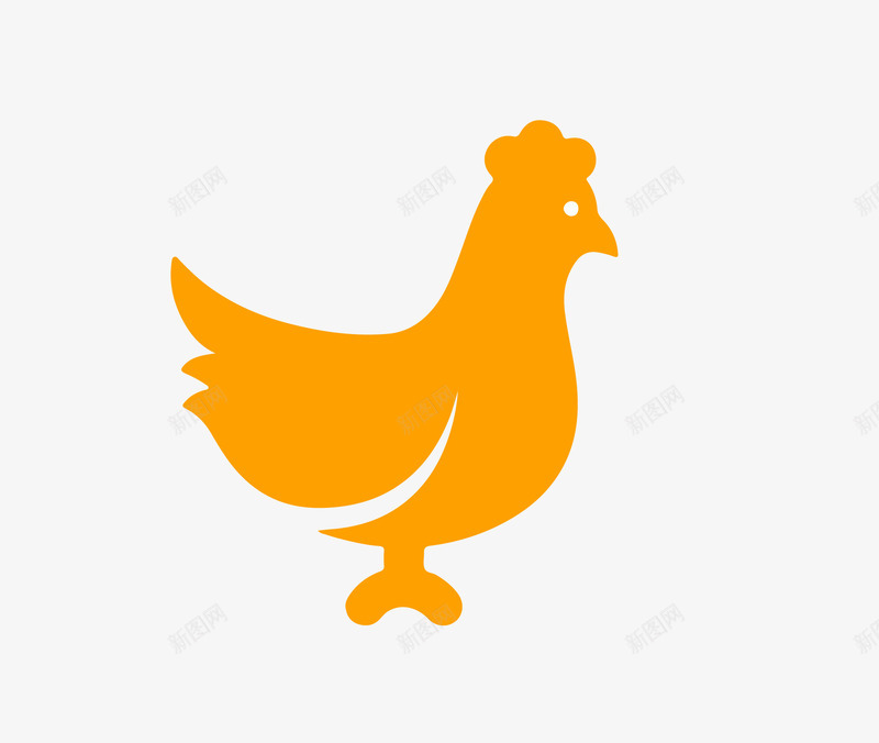 黄色小鸡矢量图图标ai_新图网 https://ixintu.com icon 图标 美食 食物 鸡 鸡尖 鸡翅 鸡肉 矢量图