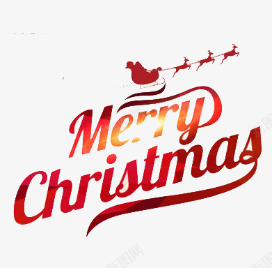 圣诞节快乐英文字体png免抠素材_新图网 https://ixintu.com 圣诞快乐 字体设计 雪橇 驯鹿