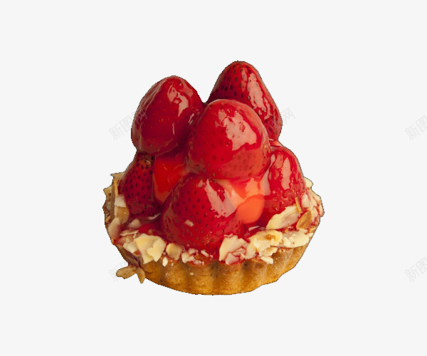 草莓蛋挞png免抠素材_新图网 https://ixintu.com 甜品 草莓 草莓塔 蛋挞
