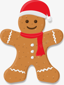 饼干小人褐色圣诞小人饼干高清图片