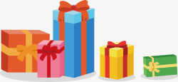 创意盒子彩色盒子的圣诞礼物矢量图高清图片