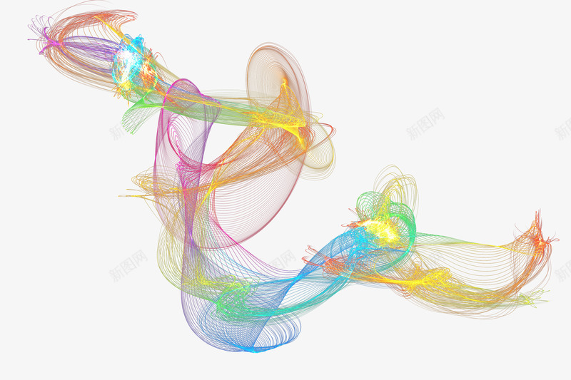 七彩光线线条psd免抠素材_新图网 https://ixintu.com 七彩 光线 免扣 线条