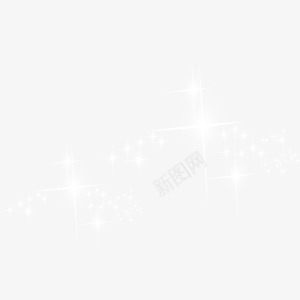 透明发光星星元素png免抠素材_新图网 https://ixintu.com 元素 发光 星星 透明 闪光