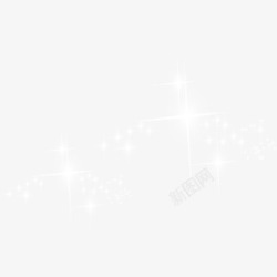 透明发光星星元素素材