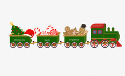 装满礼物的火车可爱圣诞火车高清图片