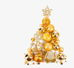 圣诞树造型圣诞彩球高清图片