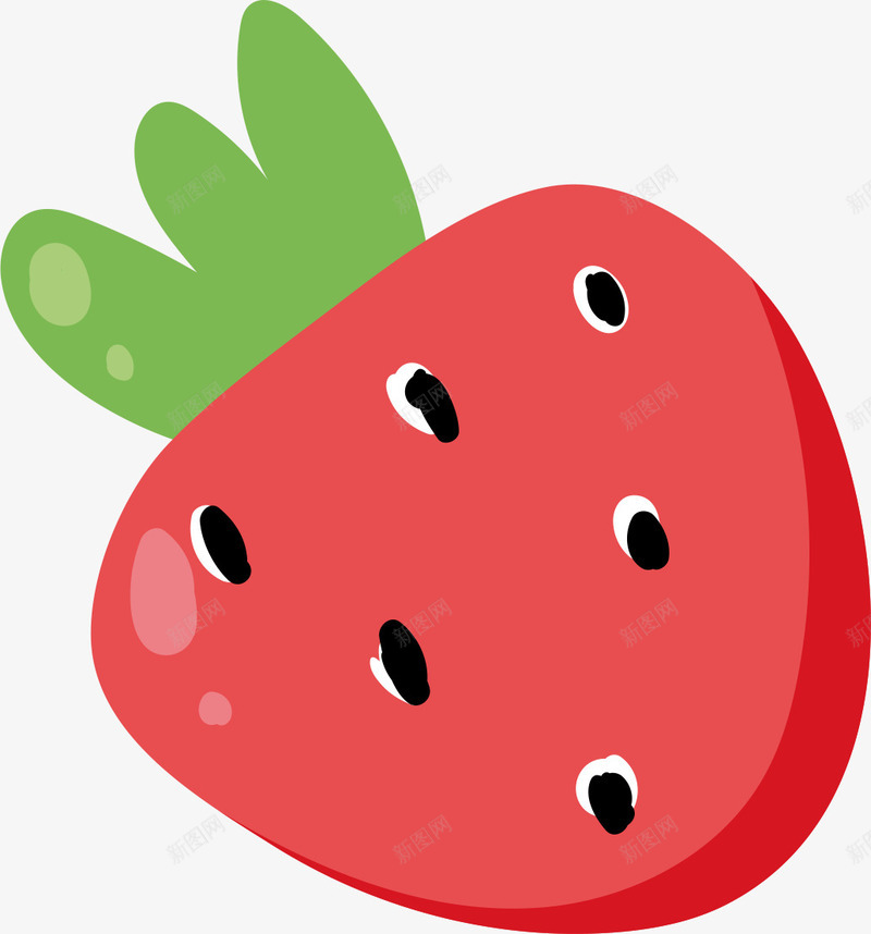 粉红色的草莓png免抠素材_新图网 https://ixintu.com png图形 png装饰 卡通 手绘 植物 水果 草莓 装饰 食物