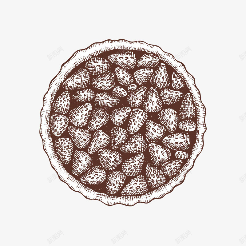 手绘圆形草莓蛋糕png免抠素材_新图网 https://ixintu.com 圆形蛋糕 手绘食物 甜点 草莓 蛋糕