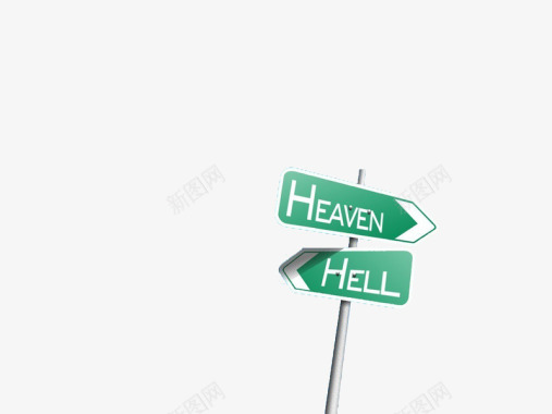 天堂与地狱的指向标图标图标