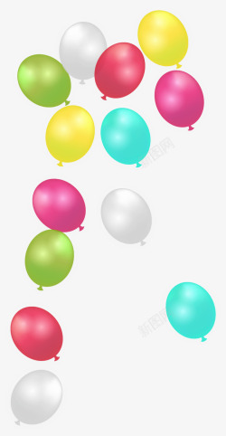 儿童节纷飞的气球素材