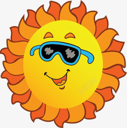 夏季防嗮创意太阳矢量图高清图片