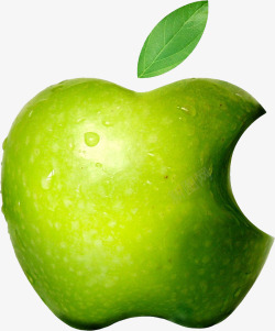 logo点缀青色苹果实物logo图标高清图片