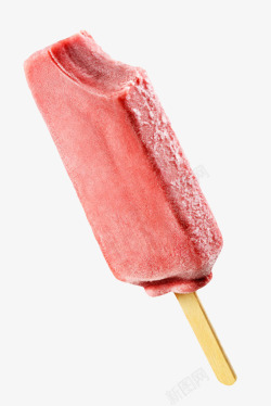 一根粉红色解暑食品冰棍素材