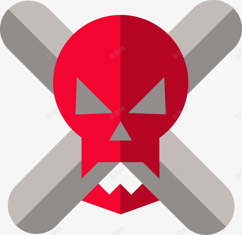 病毒威胁png免抠素材_新图网 https://ixintu.com 入侵 威胁 电脑病毒 矢量图案 红色骷髅头 黑客 黑客小人